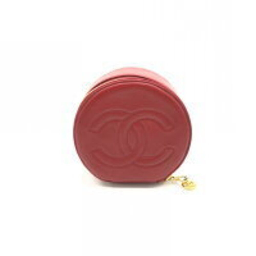 Chanel Coco Mark Jewelry Case Wallet Lambskin